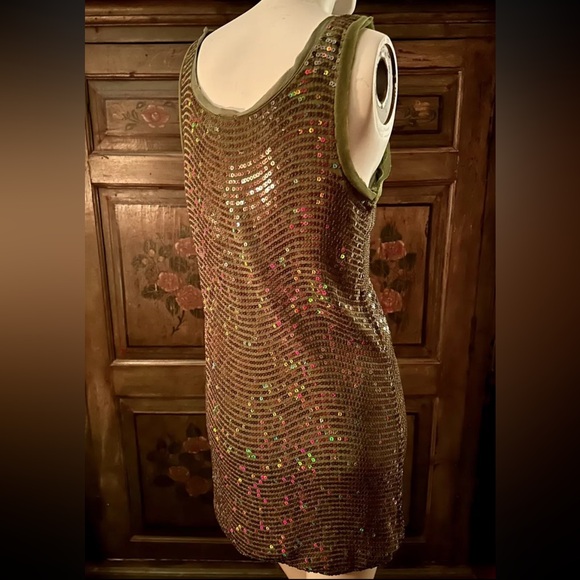 J.CREW Sequin Mini Tank Dress. Longline Mesh. Fabulous! - Picture 2 of 3